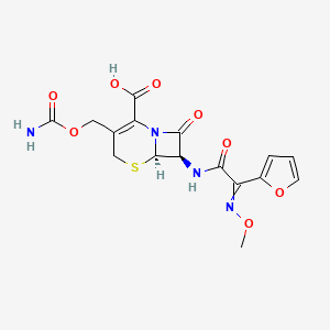 (6R,7R)-3-(carbamoyloxymethyl)-7-[[2-(2-furanyl)-2-methoxyimino-1-oxoethyl]amino]-8-oxo-5-thia-1-azabicyclo[4.2.0]oct-2-ene-2-carboxylic acid