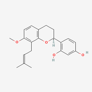 (2S)-2',4'-dihydroxy-7-methoxy-8-prenylflavan