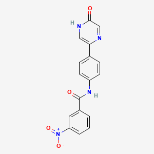 B8701502 3-Nitro-N-(4-(5-oxo-4,5-dihydropyrazin-2-yl)phenyl)benzamide CAS No. 89541-59-3