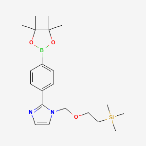 2-(4-(4,4,5,5-tetramethyl-1,3,2-dioxaborolan-2-yl)phenyl)-1-((2-(trimethylsilyl)ethoxy)methyl)-1H-imidazole