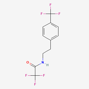 molecular formula C11H9F6NO B8701641 2,2,2-Trifluoro-N-{2-[4-(trifluoromethyl)phenyl]ethyl}acetamide 