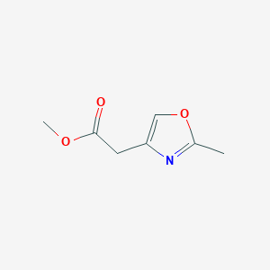molecular formula C7H9NO3 B8701976 methyl 2-(2-methyl-1,3-oxazol-4-yl)acetate 
