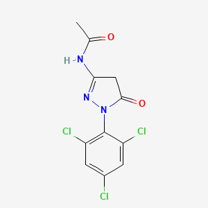 N-[5-oxo-1-(2,4,6-trichlorophenyl)-2-pyrazolin-3-yl]acetamide