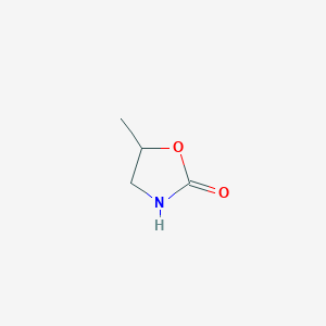 molecular formula C4H7NO2 B087021 5-Methyl-1,3-oxazolidin-2-one CAS No. 1072-70-4