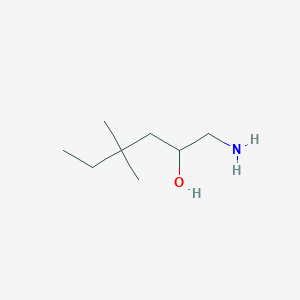 molecular formula C8H19NO B8702105 1-Amino-4,4-dimethylhexan-2-ol 