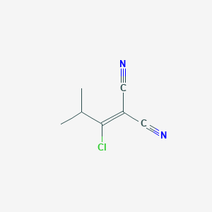 molecular formula C7H7ClN2 B8702133 Propanedinitrile, (1-chloro-2-methylpropylidene)- CAS No. 40797-97-5