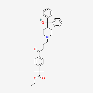 Benzeneacetic acid, 4-[4-[4-(hydroxydiphenylmethyl)-1-piperidinyl]-1-oxobutyl]-alpha,alpha-dimethyl-, ethyl ester