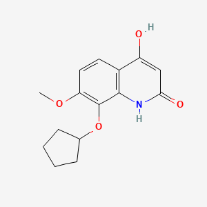 8-(cyclopentyloxy)-4-hydroxy-7-methoxyquinolin-2(1H)-one