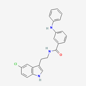 molecular formula C23H20ClN3O B8702272 N-(2-(5-Chloro-1H-indol-3-yl)ethyl)-3-(phenylamino)benzamide 