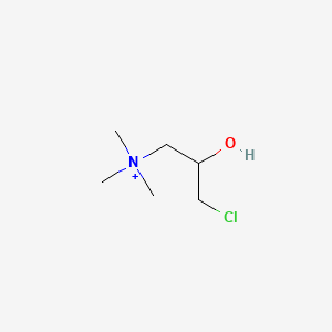 molecular formula C6H15ClNO+ B8702386 3-chloro-2-hydroxy-N,N,N-trimethylpropan-1-aminium CAS No. 82914-58-7