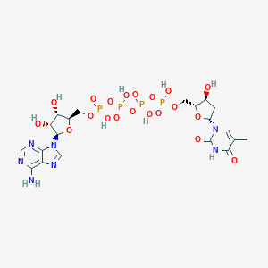 molecular formula C20H29N7O20P4 B087024 P(1)-(腺苷-5')-P(5)-(胸苷-5')-五磷酸 CAS No. 13457-68-6
