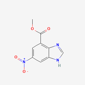 molecular formula C9H7N3O4 B8702425 Methyl 6-nitro-1H-benzo[d]imidazole-4-carboxylate 