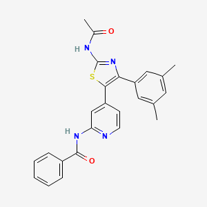 molecular formula C25H22N4O2S B8702441 N-[5-(2-Benzoylamino-4-pyridyl)-4-(3,5-dimethylphenyl)-1,3-thiazol-2-YL]acetamide CAS No. 303162-67-6