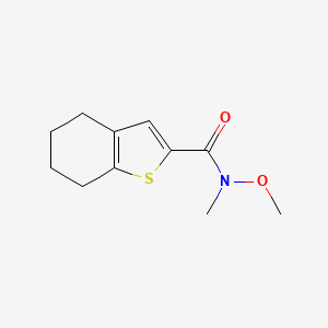 molecular formula C11H15NO2S B8702447 N-Methoxy-N-methyl-4,5,6,7-tetrahydrobenzo[b]thiophene-2-carboxamide 