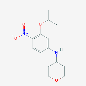(3-Isopropoxy-4-nitrophenyl)(tetrahydropyran-4-yl)amine