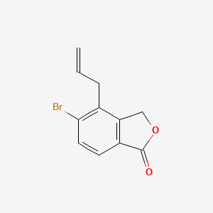molecular formula C11H9BrO2 B8702511 5-bromo-4-prop-2-en-1-yl-2-benzofuran-1(3H)-one 