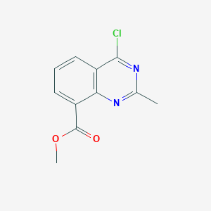 molecular formula C11H9ClN2O2 B8702676 Methyl 4-chloro-2-methylquinazoline-8-carboxylate 