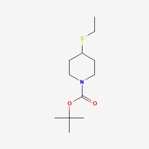 molecular formula C12H23NO2S B8702719 tert-butyl 4-ethylsulfanylpiperidine-1-carboxylate 