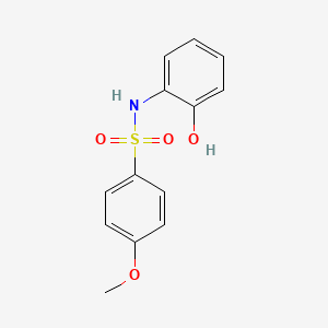 molecular formula C13H13NO4S B8702741 N-(2-hydroxyphenyl)-4-methoxybenzenesulfonamide 