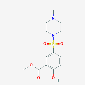 molecular formula C13H18N2O5S B8702810 methyl 2-hydroxy-5-(4-methylpiperazin-1-yl)sulfonylbenzoate 