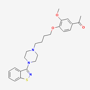 1-[4-[4-[4-(1,2-Benzisothiazol-3-yl)-1-piperazinyl]butoxy]3-methoxyphenyl]ethanone
