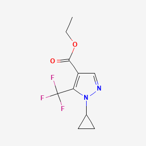 molecular formula C10H11F3N2O2 B8702966 Ethyl 1-cyclopropyl-5-(trifluoromethyl)-1H-pyrazole-4-carboxylate 