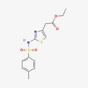 Ethyl 2-(2-(((4-methylphenyl)sulfonyl)amino)-1,3-thiazol-4-yl)acetate