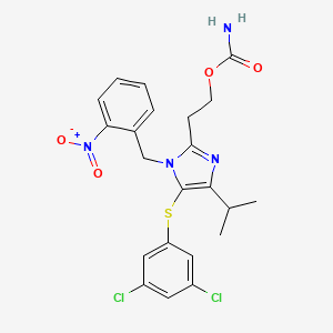 1H-Imidazole-2-ethanol, 5-((3,5-dichlorophenyl)thio)-4-(1-methylethyl)-1-((2-nitrophenyl)methyl)-, carbamate (ester)