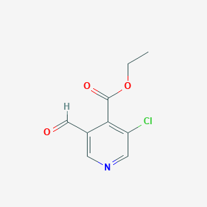 molecular formula C9H8ClNO3 B8703144 Ethyl 3-chloro-5-formylisonicotinate 