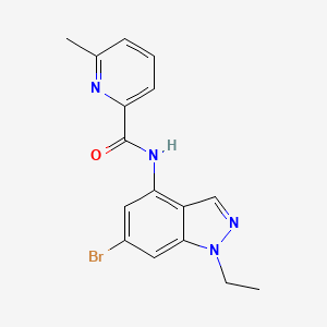 molecular formula C16H15BrN4O B8703263 N-(6-bromo-1-ethylindazol-4-yl)-6-methylpyridine-2-carboxamide 