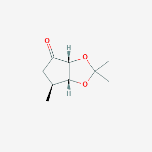 molecular formula C9H14O3 B8703359 (3aR,6S,6aR)-2,2,6-trimethyl-3a,5,6,6a-tetrahydrocyclopenta[d][1,3]dioxol-4-one CAS No. 133230-12-3