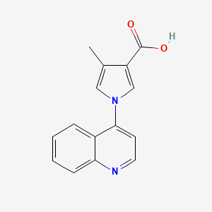 molecular formula C15H12N2O2 B8703393 4-Methyl-1-(quinolin-4-yl)-1H-pyrrole-3-carboxylic acid CAS No. 649727-18-4