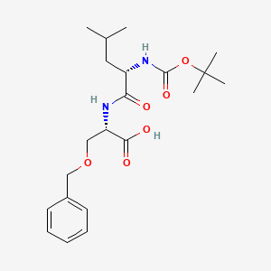 molecular formula C21H32N2O6 B8703496 L-Serine, N-[N-[(1,1-dimethylethoxy)carbonyl]-L-leucyl]-O-(phenylmethyl)- CAS No. 61884-45-5