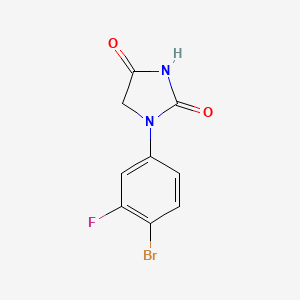 molecular formula C9H6BrFN2O2 B8703516 1-(4-Bromo-3-fluorophenyl)imidazolidine-2,4-dione 