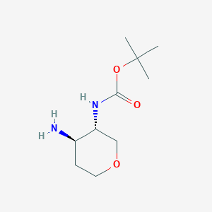 molecular formula C10H20N2O3 B8703539 trans-(4-Amino-tetrahydro-pyran-3-yl)-carbamic acid tert-butyl ester 