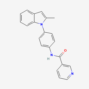 molecular formula C21H17N3O B8703668 N-(4-(2-Methyl-1H-indol-1-yl)phenyl)nicotinamide CAS No. 391913-76-1