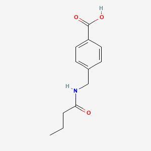 molecular formula C12H15NO3 B8703691 N-(4-carboxybenzyl)butyramide 