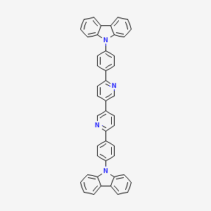molecular formula C46H30N4 B8703703 6,6'-bis(4-(9H-carbazol-9-yl)phenyl)-3,3'-bipyridine 