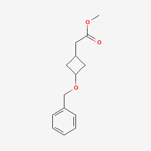 molecular formula C14H18O3 B8703726 Methyl 2-(3-(benzyloxy)cyclobutyl)acetate 