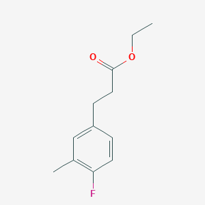 molecular formula C12H15FO2 B8703758 Ethyl 3-(4'-fluoro-3'-methylphenyl)propionate 