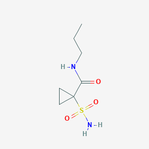 molecular formula C7H14N2O3S B8703775 N-Propyl-1-sulfamoylcyclopropane-1-carboxamide CAS No. 681808-46-8