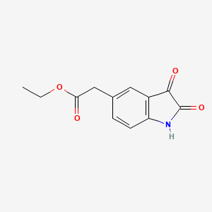 molecular formula C12H11NO4 B8703777 ethyl 2-(2,3-dioxo-1H-indol-5-yl)acetate 