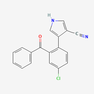 molecular formula C18H11ClN2O B8703868 4-(2-Benzoyl-4-chlorophenyl)-1H-pyrrole-3-carbonitrile CAS No. 81992-95-2
