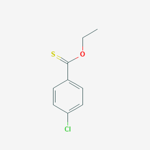 molecular formula C9H9ClOS B087039 Benzoic acid, p-chlorothio-, O-ethyl ester CAS No. 13915-60-1