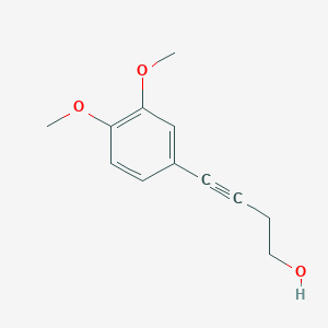 molecular formula C12H14O3 B8703901 4-(3,4-dimethoxyphenyl)but-3-yn-1-ol 