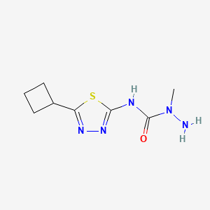 molecular formula C8H13N5OS B8703906 N-(5-Cyclobutyl-1,3,4-thiadiazol-2-yl)-1-methylhydrazinecarboxamide CAS No. 57773-95-2