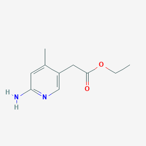 molecular formula C10H14N2O2 B8703955 ethyl 2-(6-amino-4-methylpyridin-3-yl)acetate 