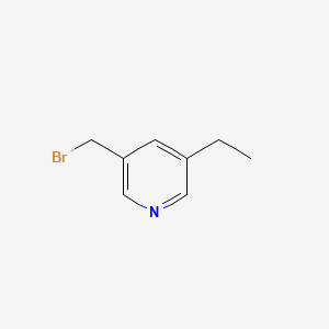 molecular formula C8H10BrN B8703966 3-(Bromomethyl)-5-ethylpyridine 