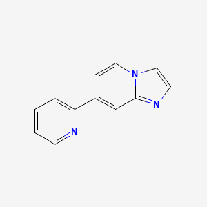 molecular formula C12H9N3 B8704049 7-pyridin-2-ylimidazo[1,2-a]pyridine 
