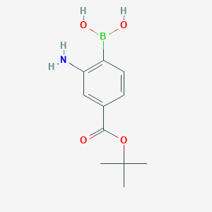 {2-Amino-4-[(tert-butoxy)carbonyl]phenyl}boronic acid